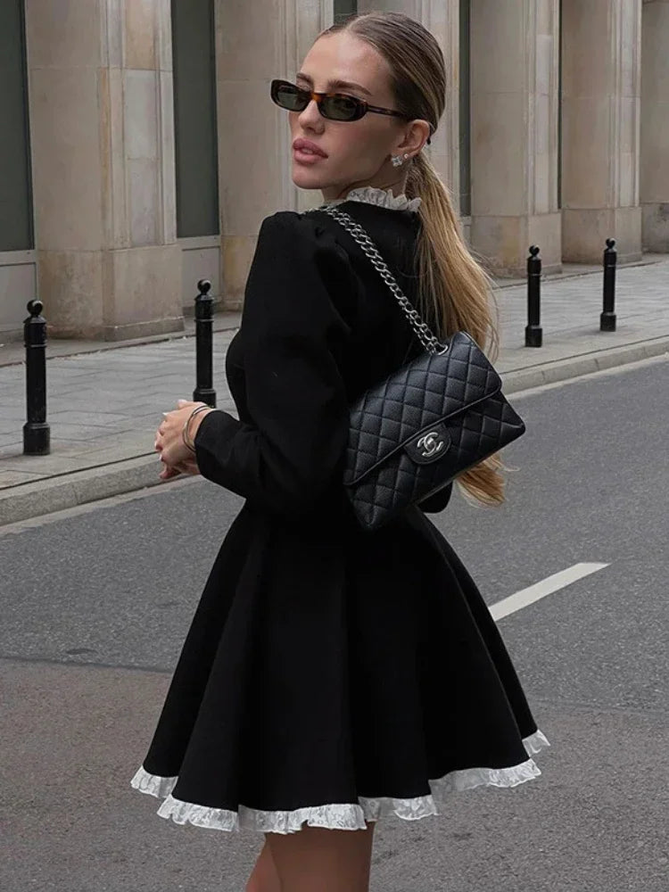 Vestido Curto de Camurça Retrô - Larissa