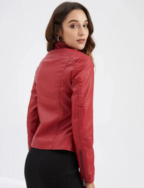 Jaqueta Feminina de Couro Rocker