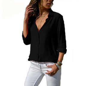 Camisa Feminina Social de Poliéster Mirella