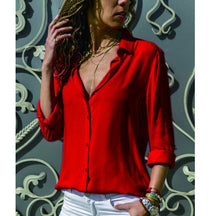 Camisa Feminina Social de Poliéster Mirella