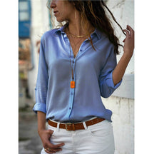Camisa Feminina Social de Poliéster Mirella