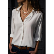 Camisa Feminina Social de Poliéster Mirella
