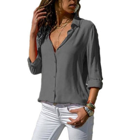 Camisa Feminina Social de Poliéster Mirella