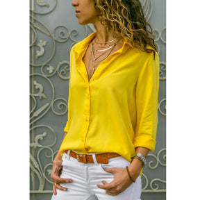 Camisa Feminina Social de Poliéster Mirella