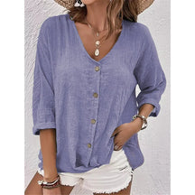 Camisa Feminina de Algodão Casual