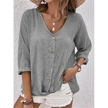 Camisa Feminina de Algodão Casual