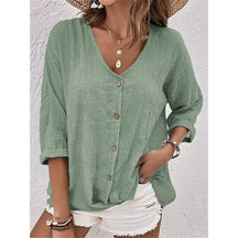 Camisa Feminina de Algodão Casual