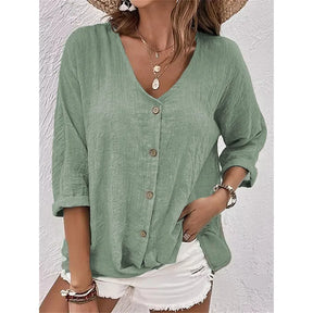 Camisa Feminina de Algodão Casual